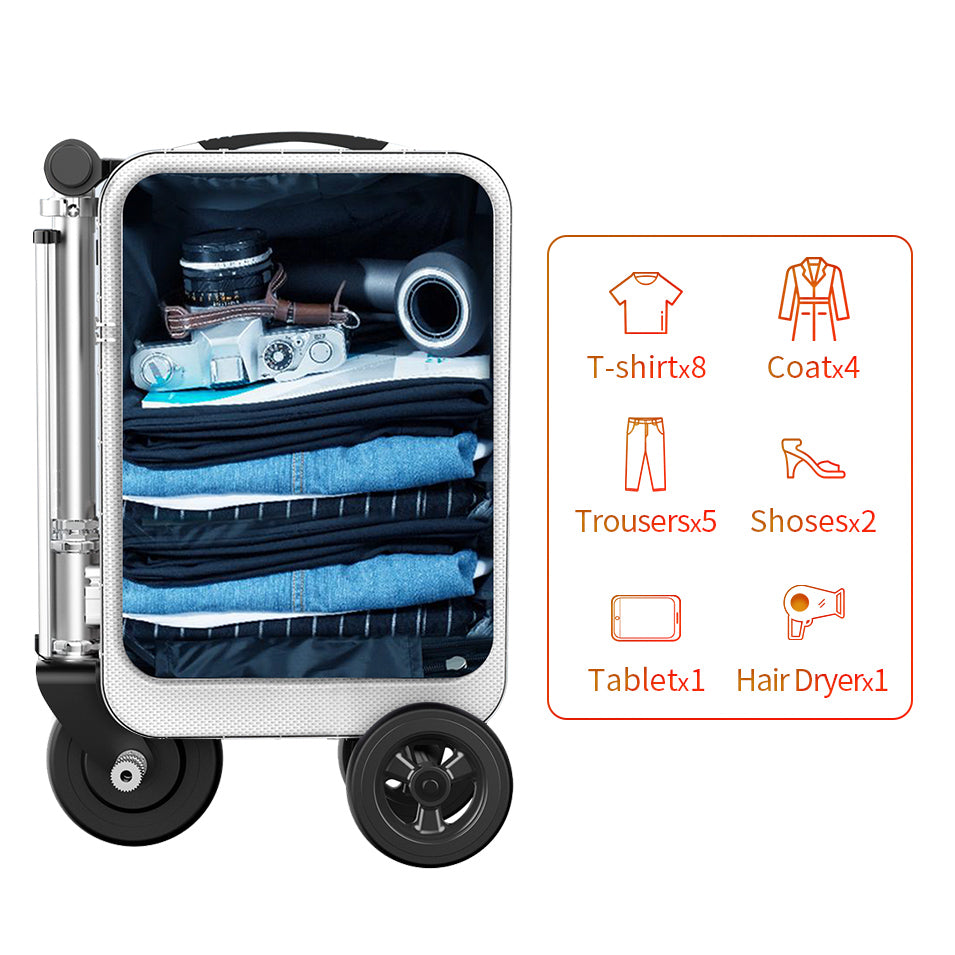 Airwheel SE3S Electric Mini Smart Sliver Scooter Luggage 20 Inch Riding  Suitcase 